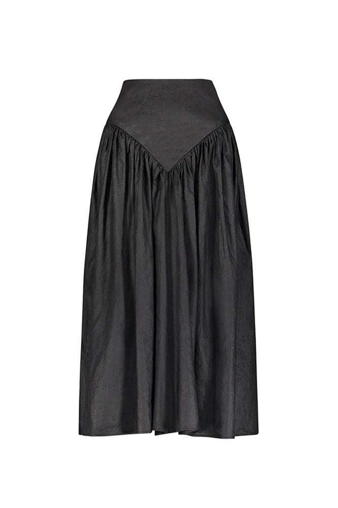 Black Linen Panty Pant