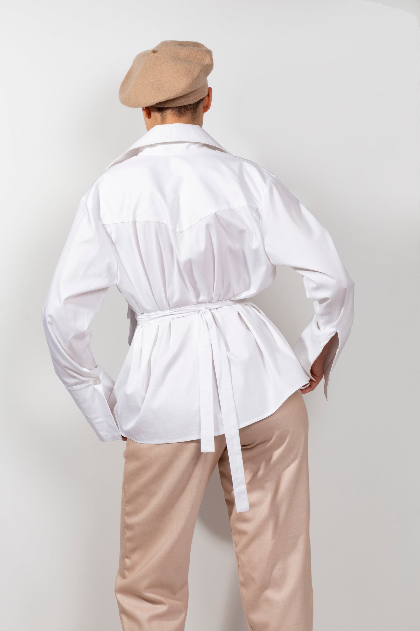 White Ava Wrap Top
