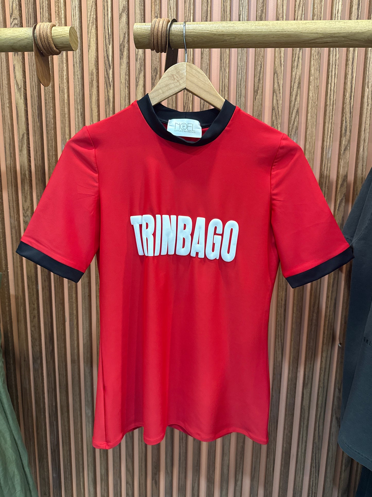 Trinbago Red/White Special Edition Swim Tee