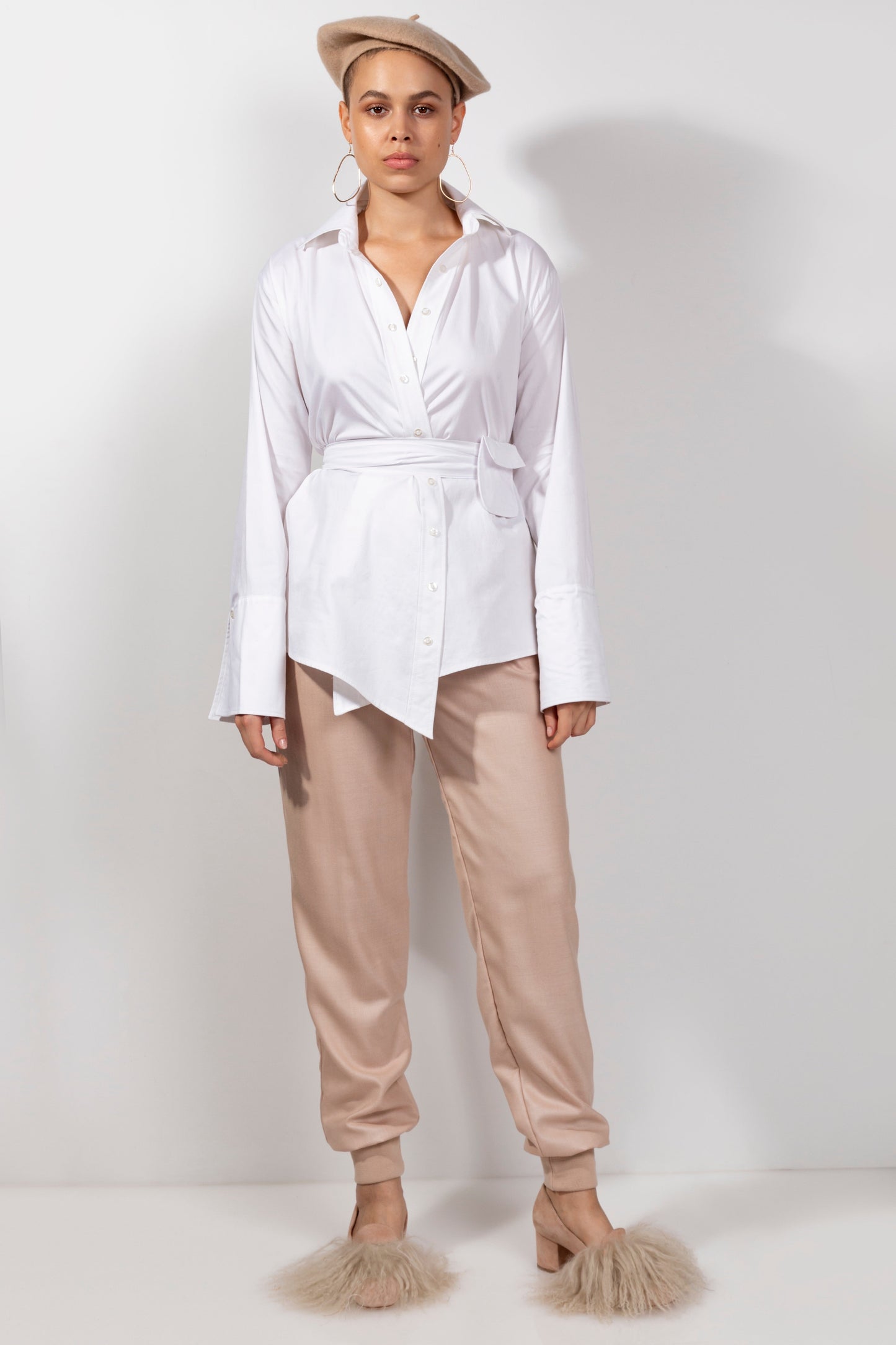 White Ava Wrap Top