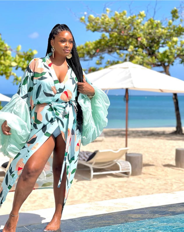 Nutmeg Caribbean Mint Long Robe