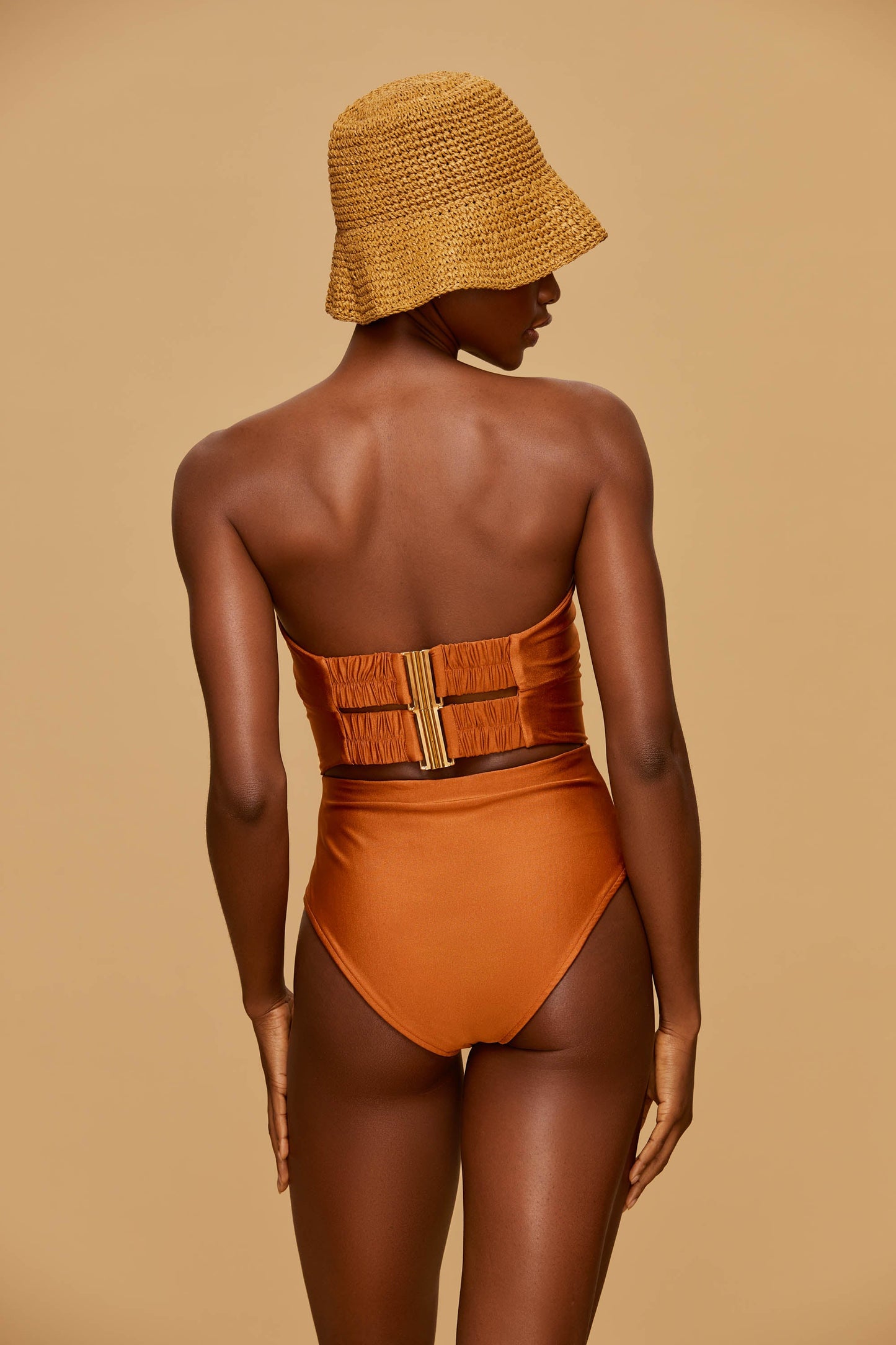 Rust Double Bow Swimsuit