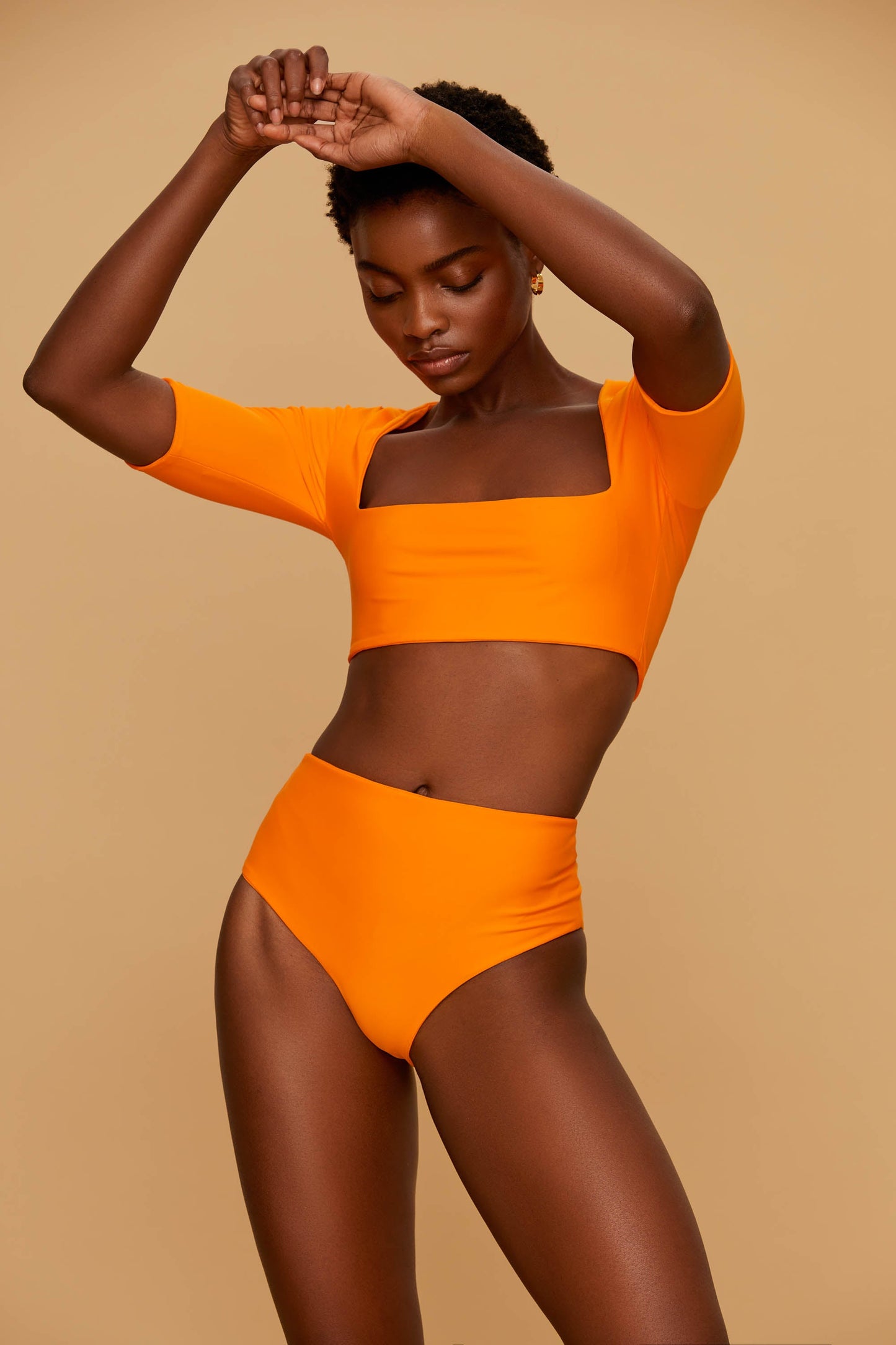 Apricot Charmed Swim Top