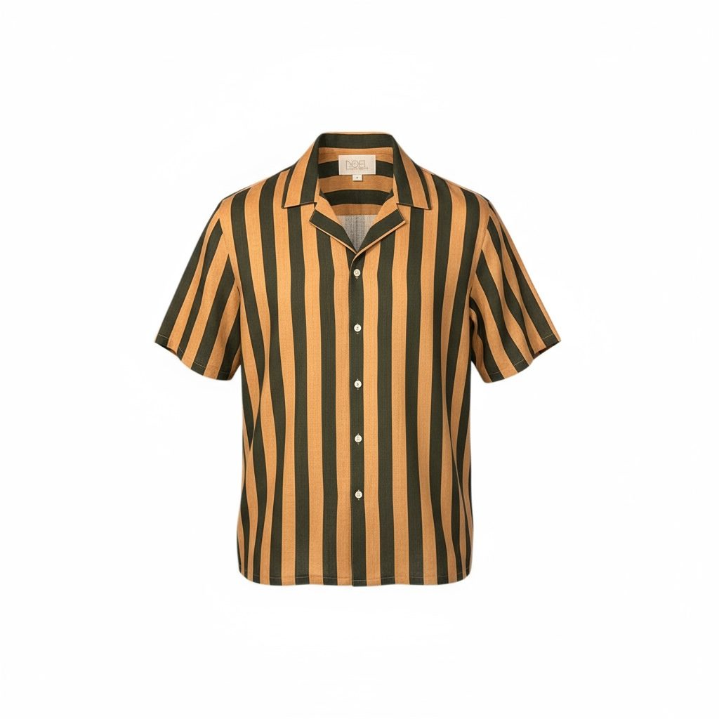 Green/Tan Men’s Stripe Top