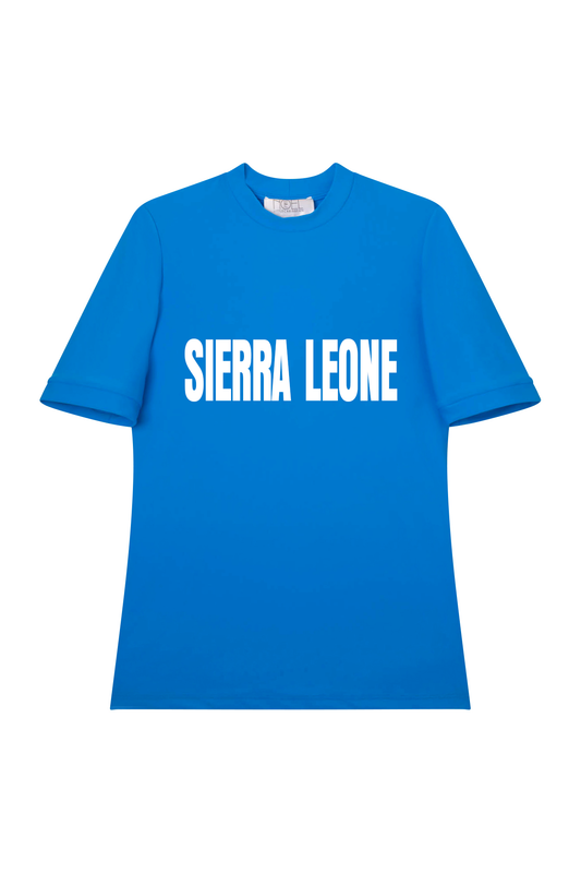 Sierra Leone Blue/White Swim Tee