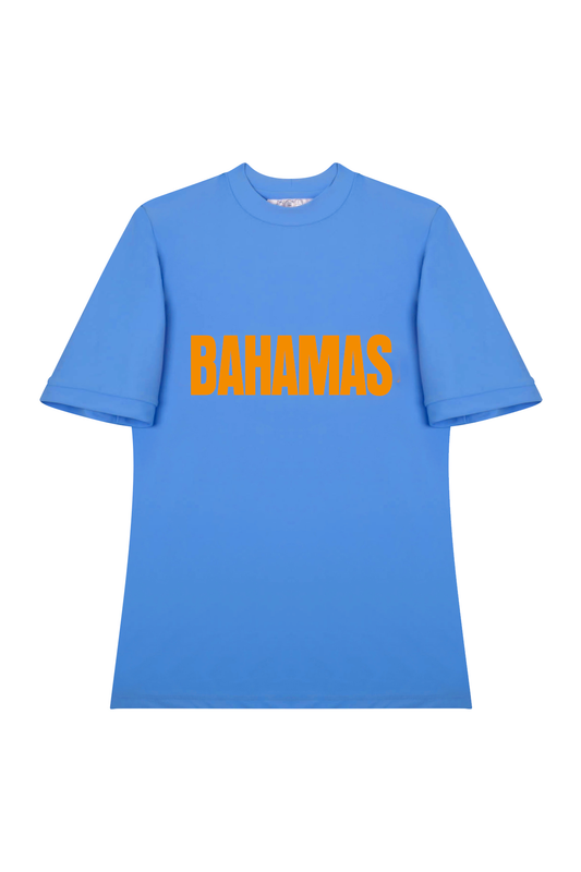 Bahamas Sky Blue/Yellow Swim Tee