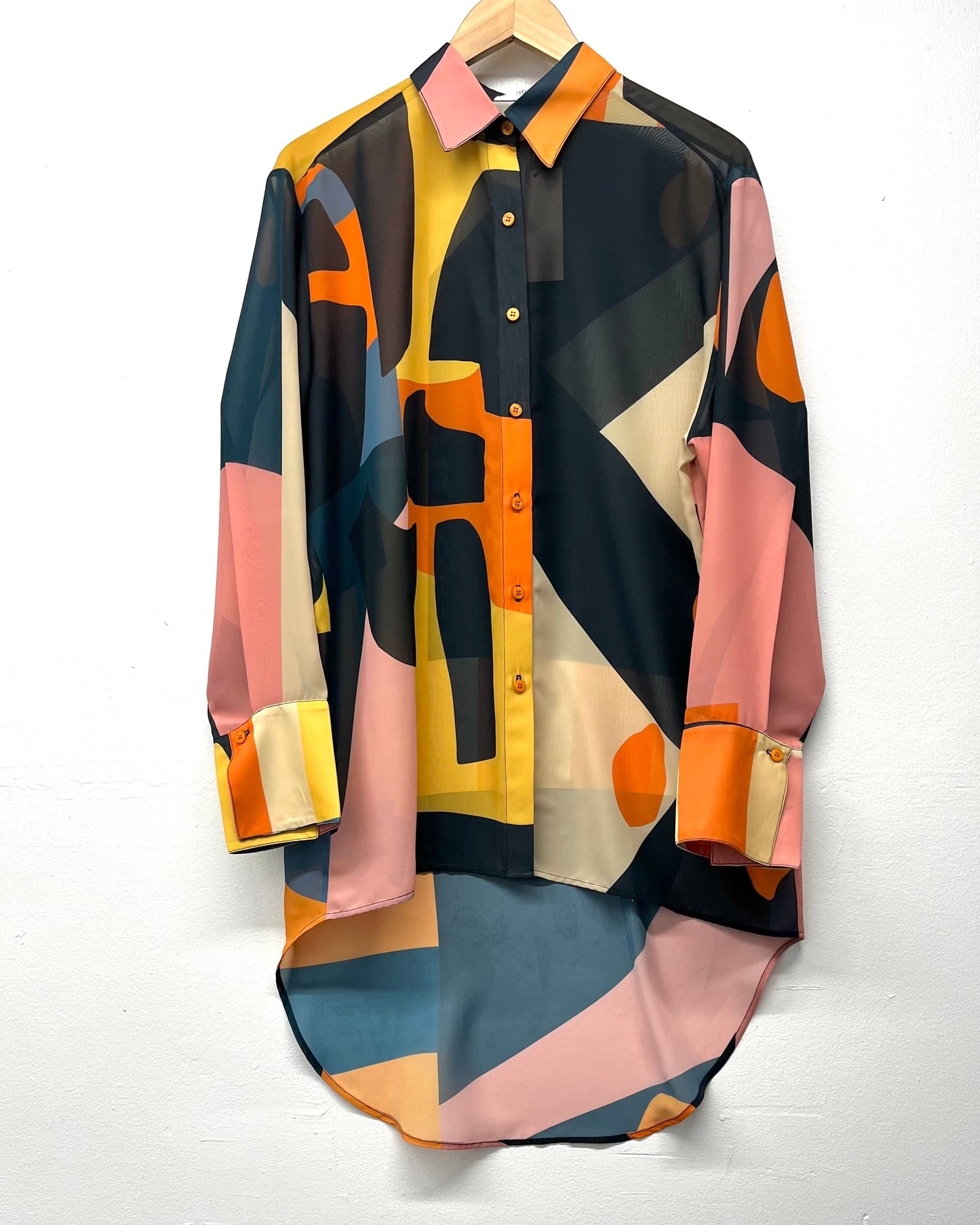 Melon Cubist Blouse