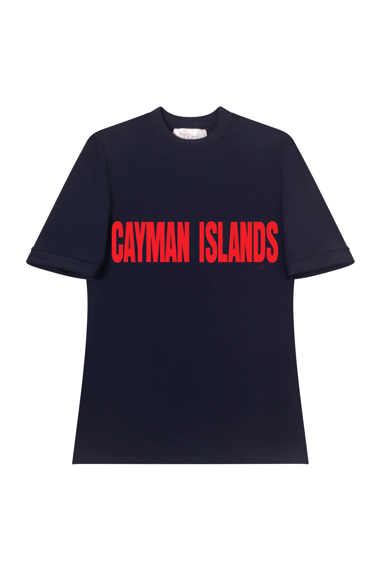 Cayman Islands Navy/Red Swim Tee