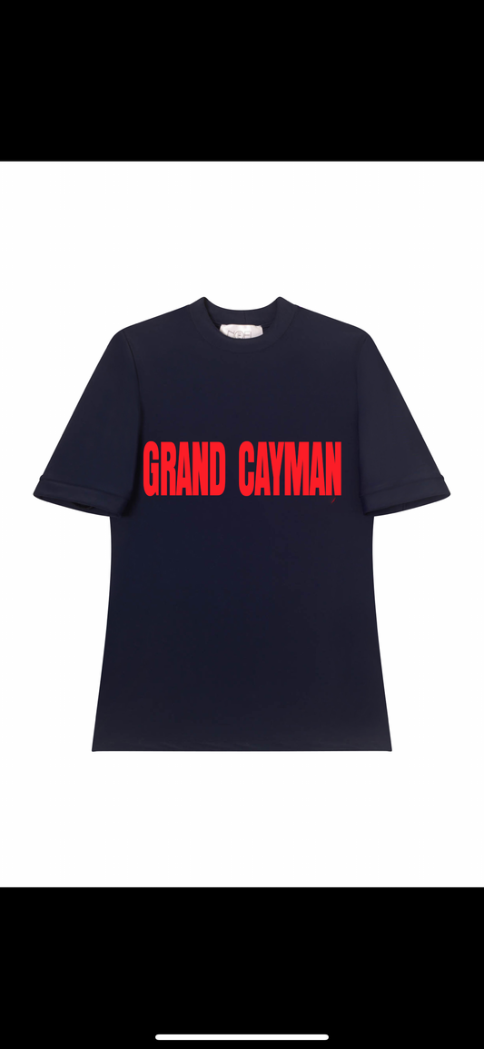 Grand Cayman Navy/Red Swim Tee