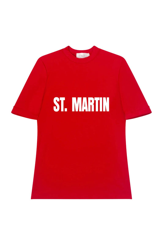 St.Martin Red/White Swim Tee