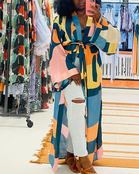 Melon Cubist Pfeiffer Robe