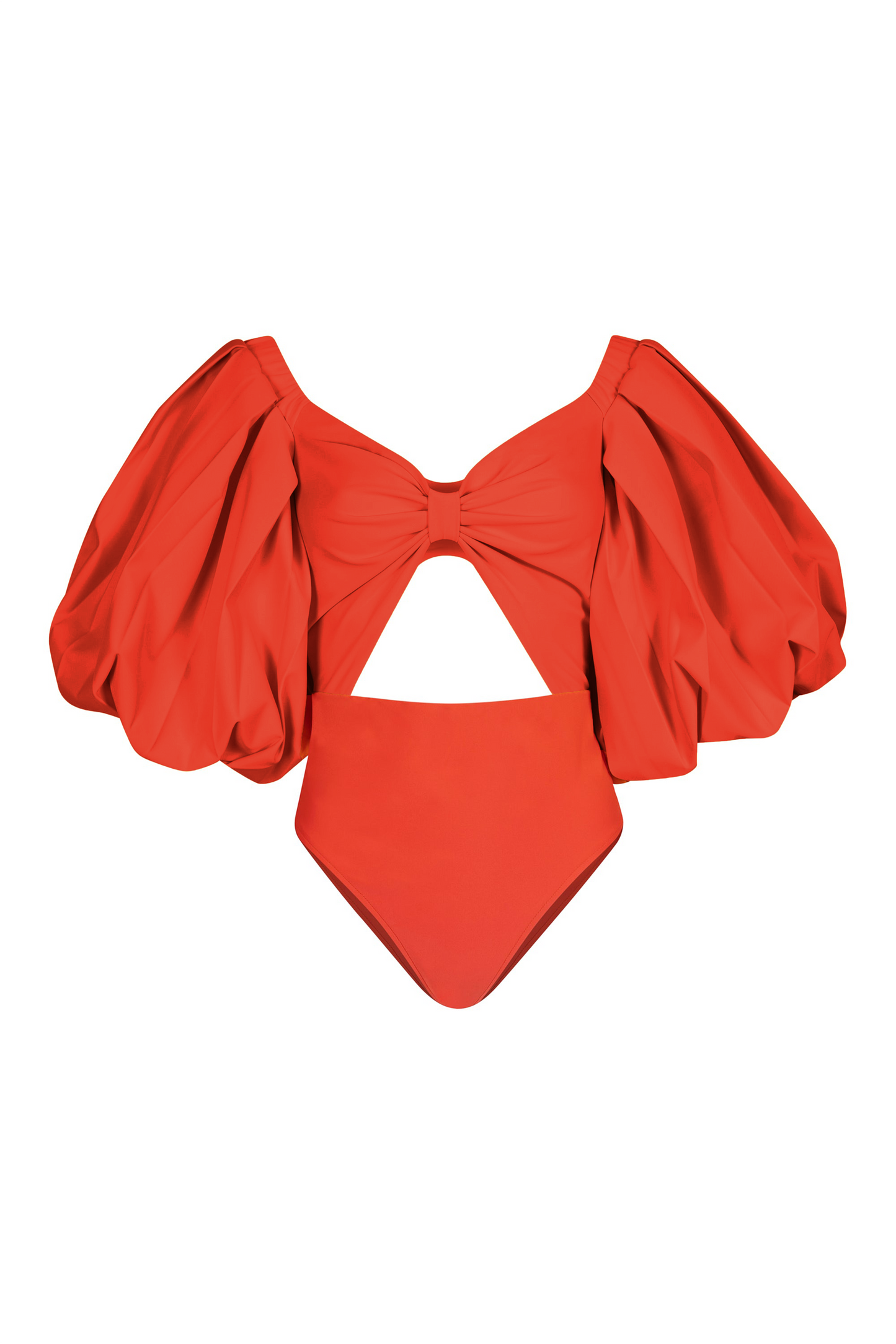 Grapefruit Puff Sleeve Bodysuit