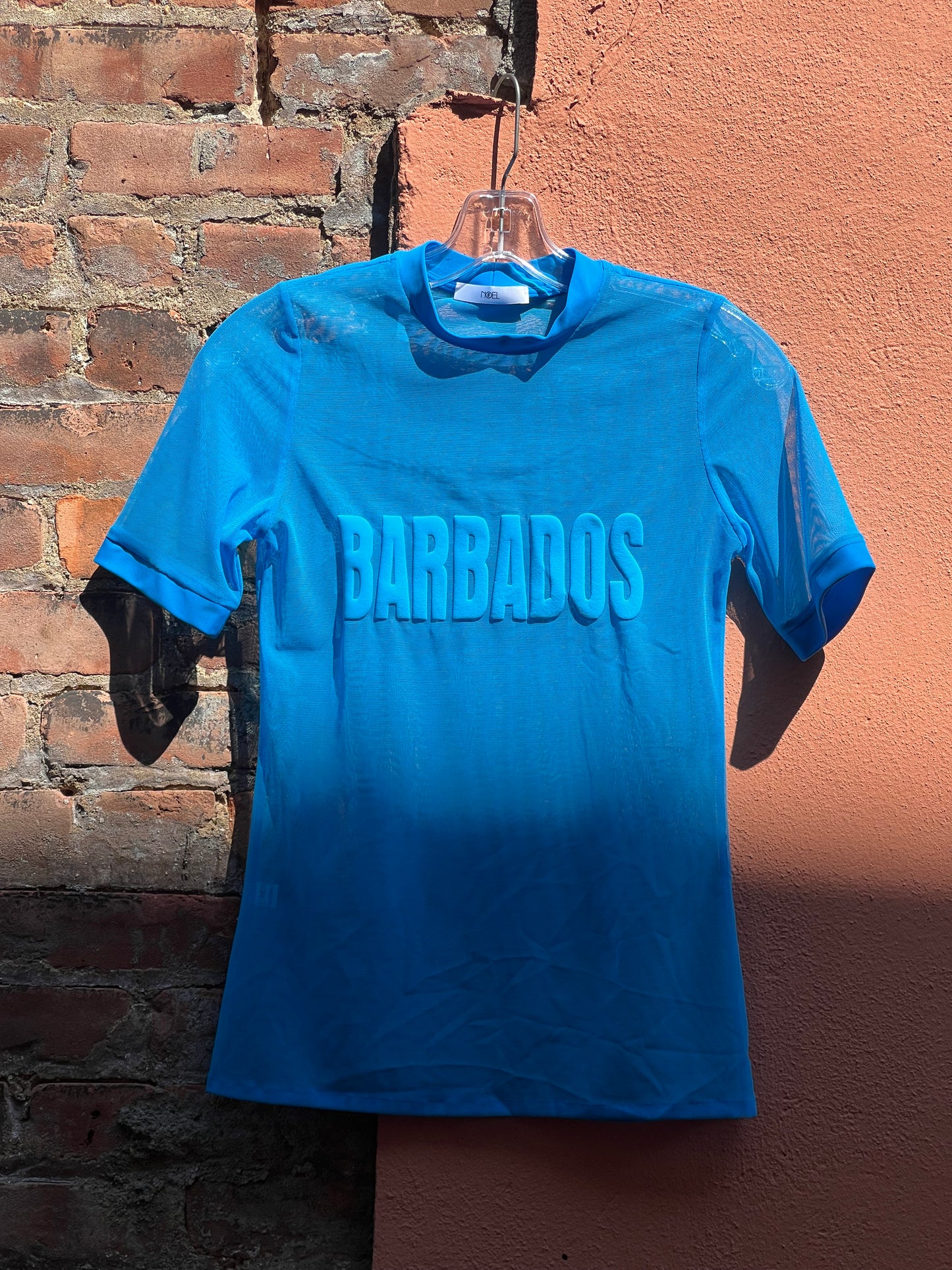 Barbados Blue Mesh Swim Tee (MADE TO ORDER)