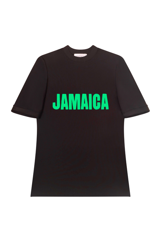 Jamaica Black/Green Swim Tee