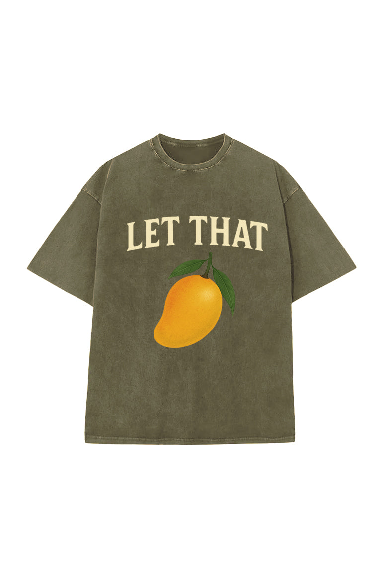 Say Less Olive Mango Oversized T-Shirt