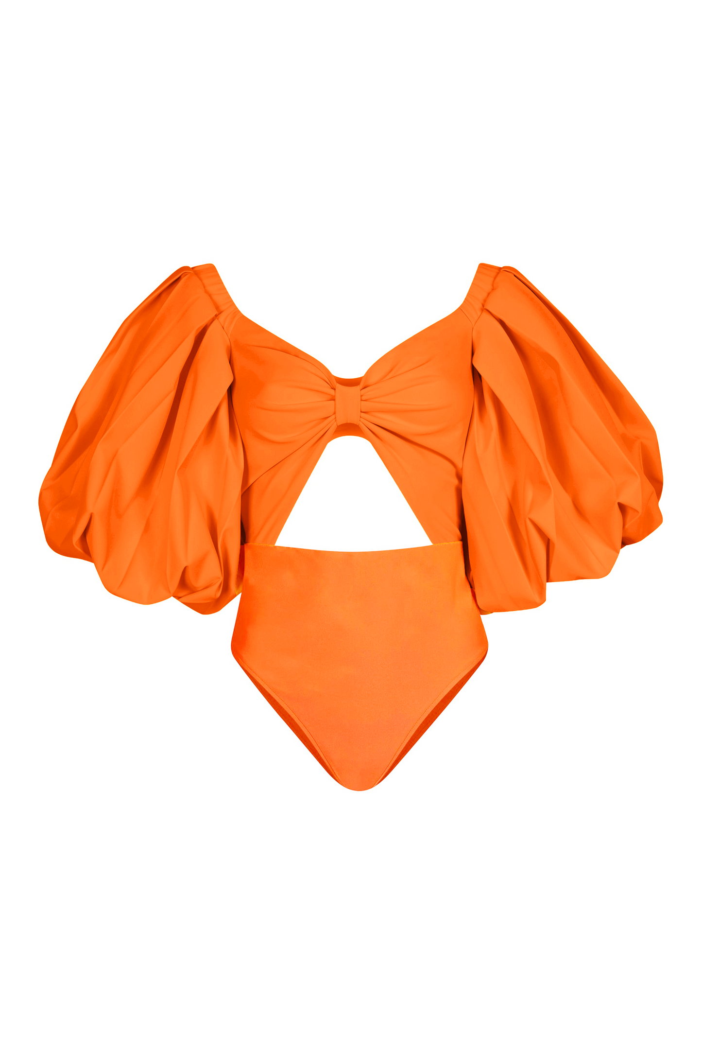 Apricot Puff Sleeve Bodysuit